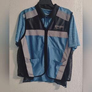Amazon Blue and Black Vest And Shirt